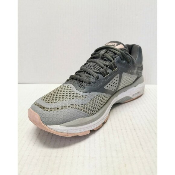 ASICS Women's Gt-2000 6 Grey /Peach /Carbon Running Shoes Size 7.5 M (B) T855N - Picture 2 of 7
